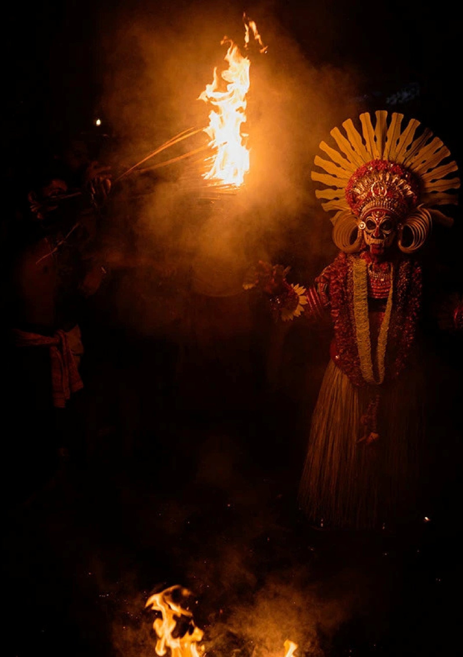 Fire Background with Deity